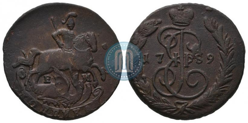 Picture 1 kopeck 1789 year ЕМ 