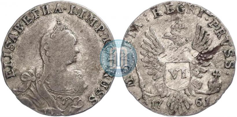 Picture 6 groszy 1761 year  