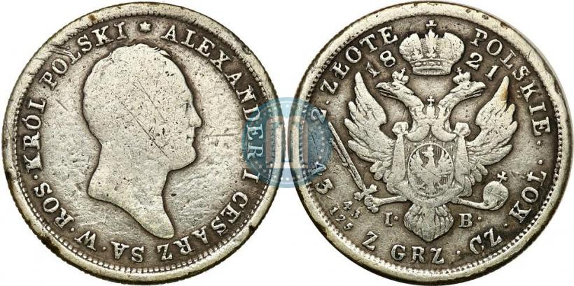 Picture 2 złote 1821 year IB 