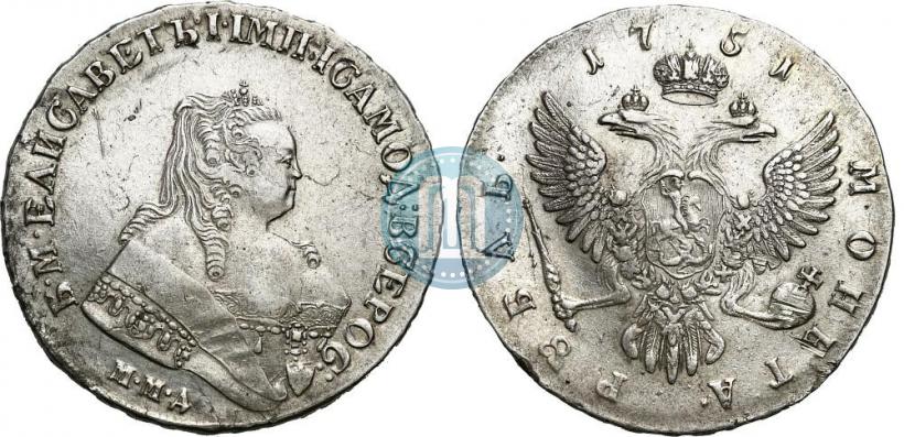 Picture 1 rouble 1751 year ММД 