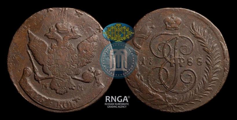 Фото 5 копеек 1788 года ММ 