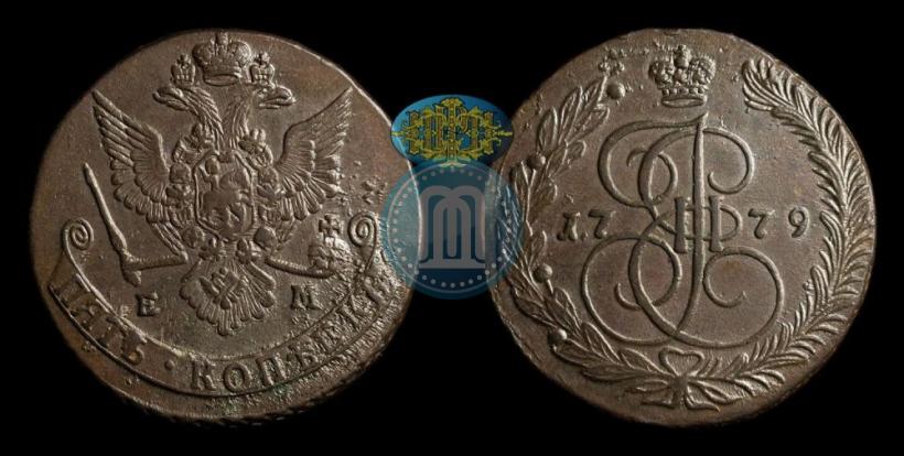 Picture 5 kopecks 1779 year ЕМ 