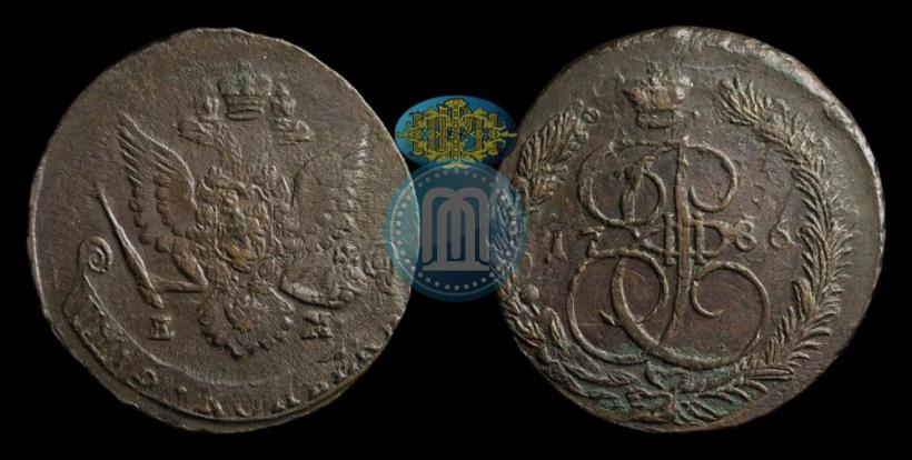 Фото 5 копеек 1786 года ЕМ 