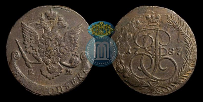 Фото 5 копеек 1787 года ЕМ 