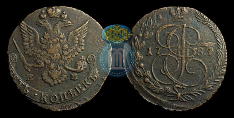 Фото 5 копеек 1787 года ЕМ 