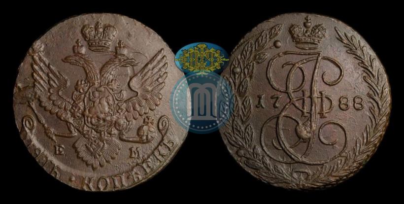 Фото 5 копеек 1788 года ЕМ 