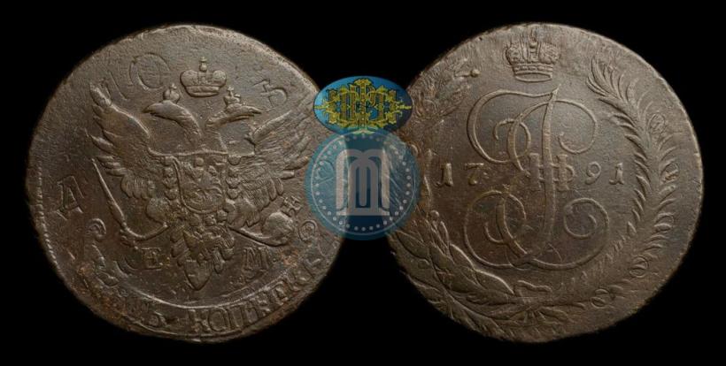 Picture 5 kopecks 1791 year Е:М: "Paul's restrike"