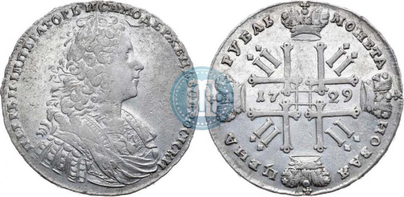 Фото 1 рубль 1729 года  "Тип 1728"