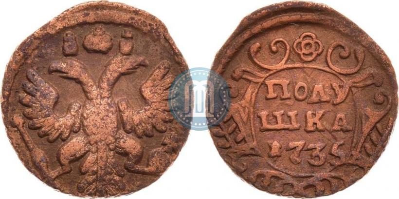 Фото Полушка 1735 года  