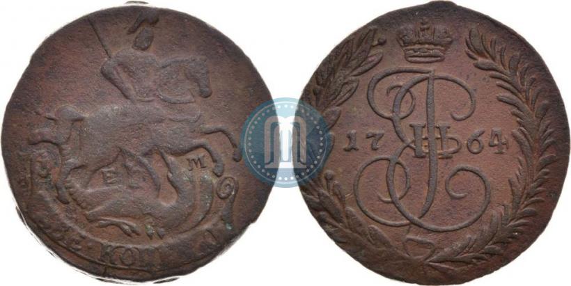 Фото 2 копейки 1764 года ЕМ 
