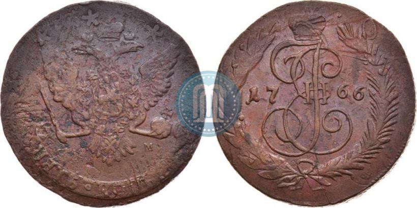 Фото 5 копеек 1766 года СПМ 