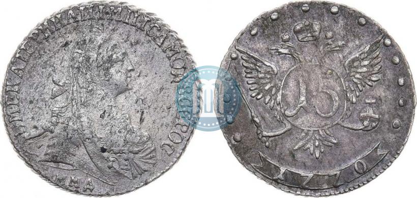 Picture 15 kopecks 1770 year ММД 