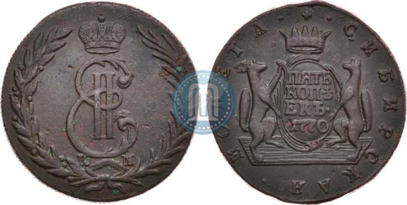 Picture 5 kopecks 1770 year КМ 