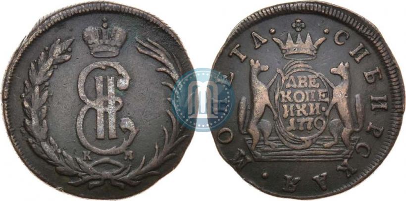 Picture 2 kopecks 1770 year КМ 