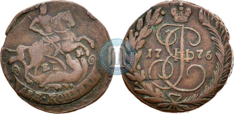 Фото 2 копейки 1776 года ЕМ 