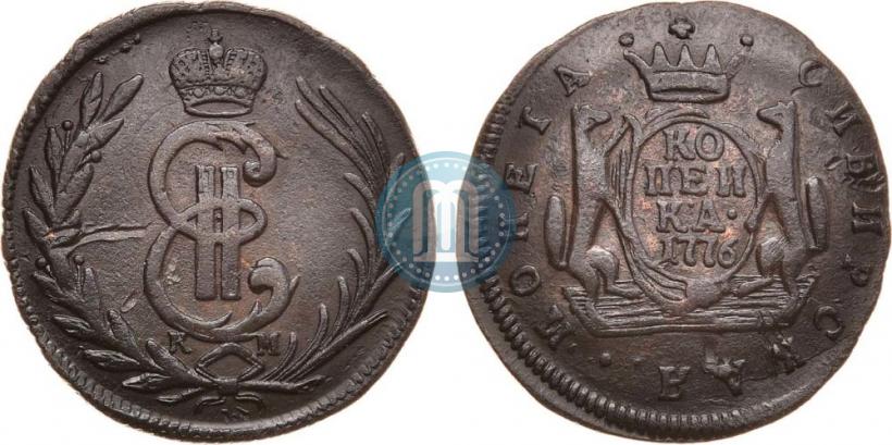 Picture 1 kopeck 1776 year КМ 
