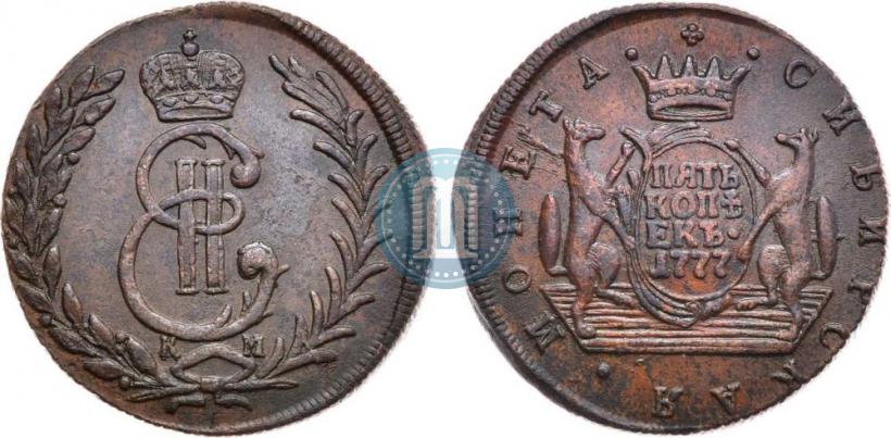 Picture 5 kopecks 1777 year КМ 