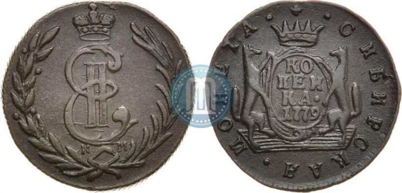 Picture 1 kopeck 1779 year КМ 