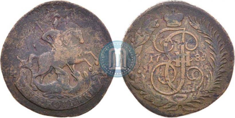 Фото 2 копейки 1789 года ММ 