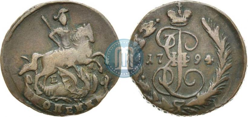 Picture 1 kopeck 1794 year ЕМ 