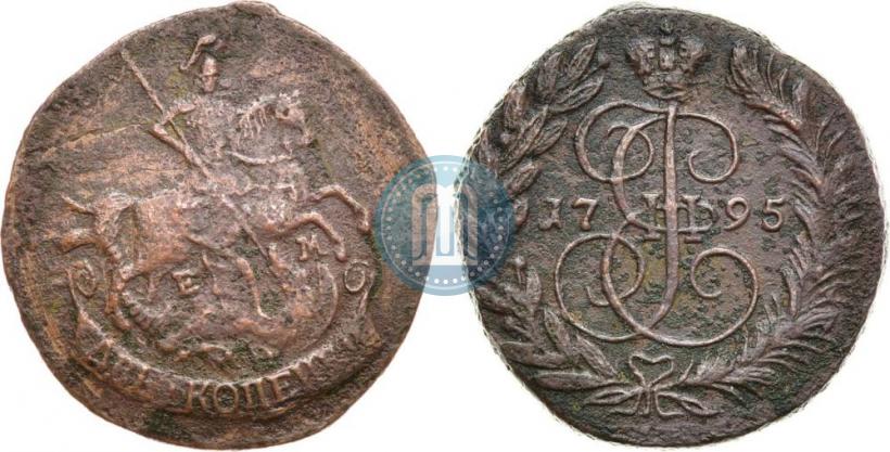 Фото 2 копейки 1795 года ЕМ 