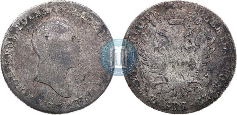 Фото 2 злотых 1820 года IB 