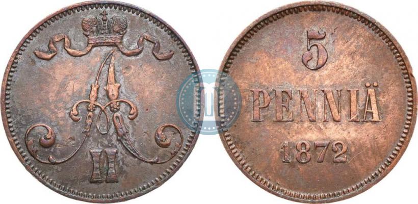 Фото 5 пенни 1872 года  