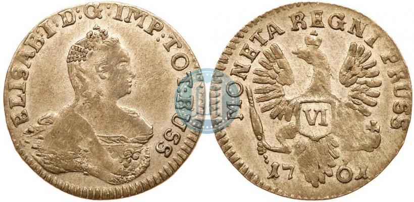 Picture 6 groszy 1761 year  
