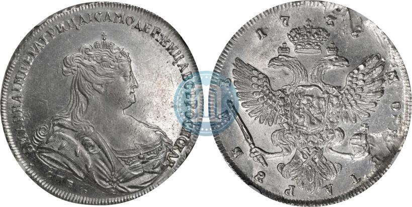 Picture 1 rouble 1738 year СПБ "Petersburg type"