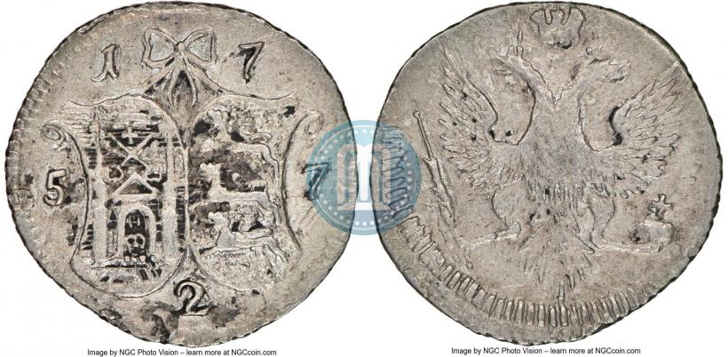Фото 2 копейки 1757 года  "Ливонез"