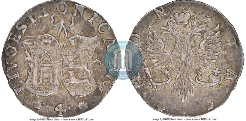 Фото 4 копейки 1757 года  "Ливонез"
