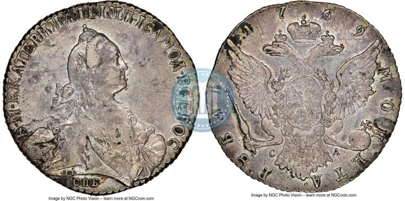 Picture 1 rouble 1769 year СПБ-СА 