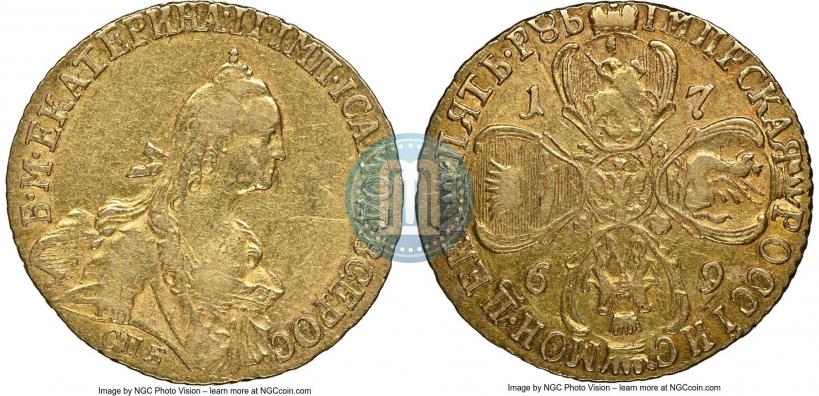 Picture 5 roubles 1769 year СПБ 