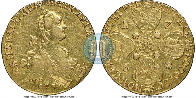 Picture 10 roubles 1767 year СПБ 