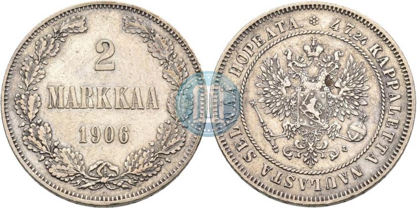 Picture 2 markkaa 1906 year L 