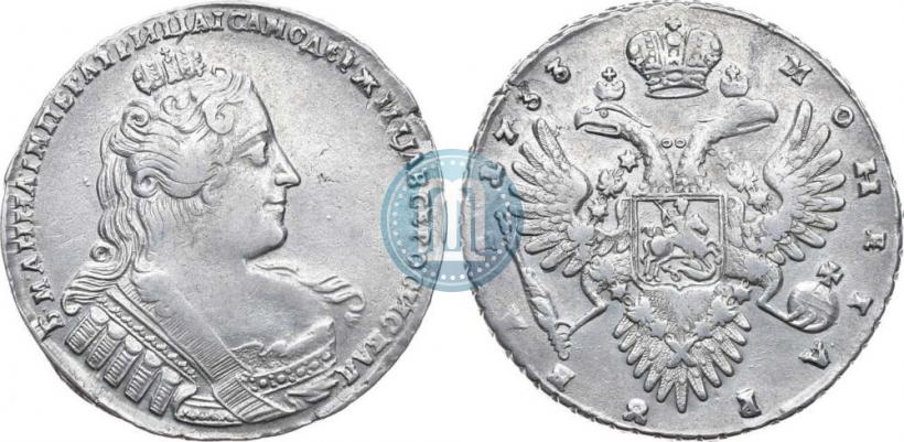 Фото 1 рубль 1733 года  