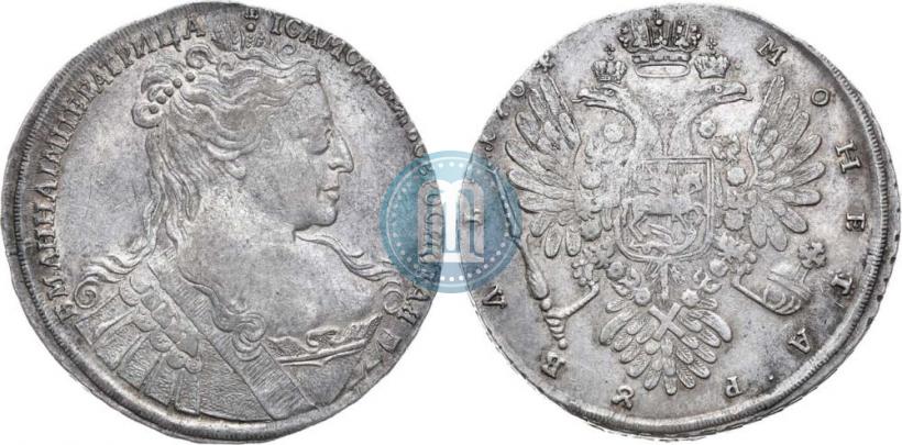 Фото 1 рубль 1734 года  "Тип 1734 года"
