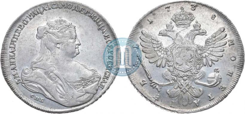 Picture 1 rouble 1738 year СПБ "Petersburg type"