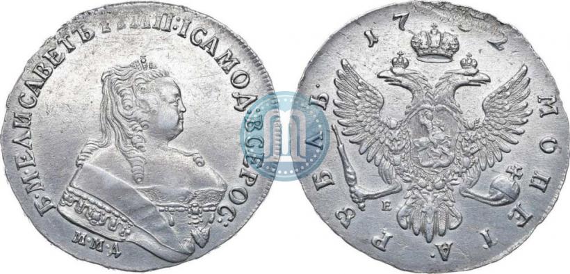 Фото 1 рубль 1752 года ММД-Е 