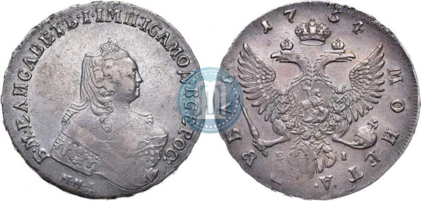 Picture 1 rouble 1754 year ММД-ЕI 
