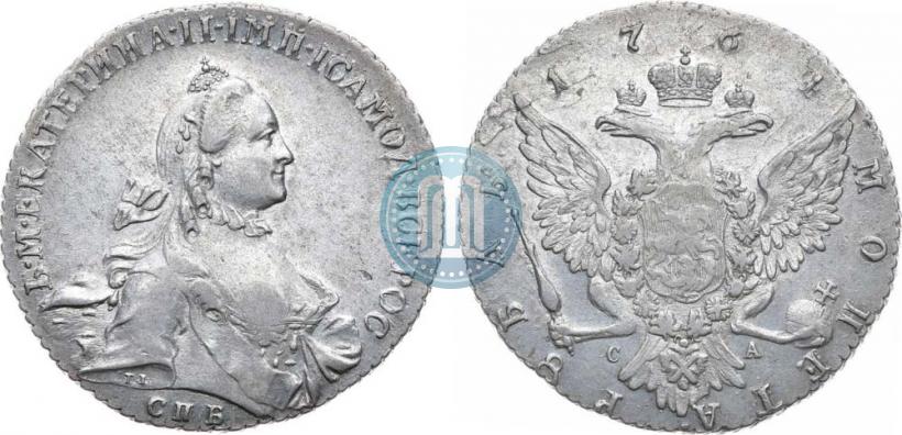 Picture 1 rouble 1764 year СПБ-СА 