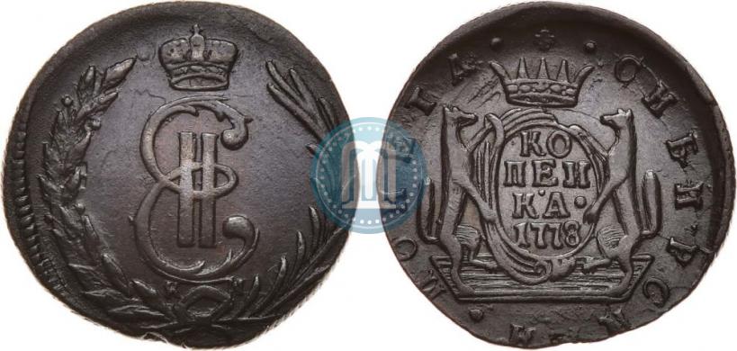 Фото 1 копейка 1778 года КМ 