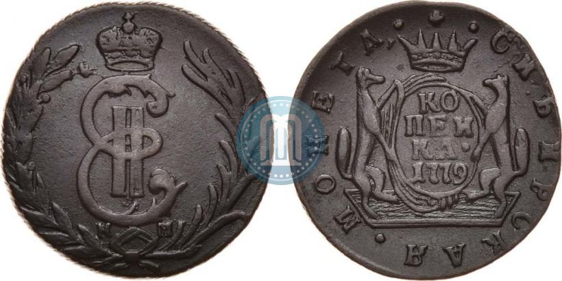 Picture 1 kopeck 1779 year КМ 