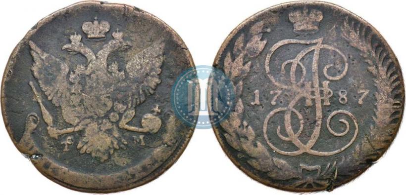 Picture 5 kopecks 1787 year ТМ 