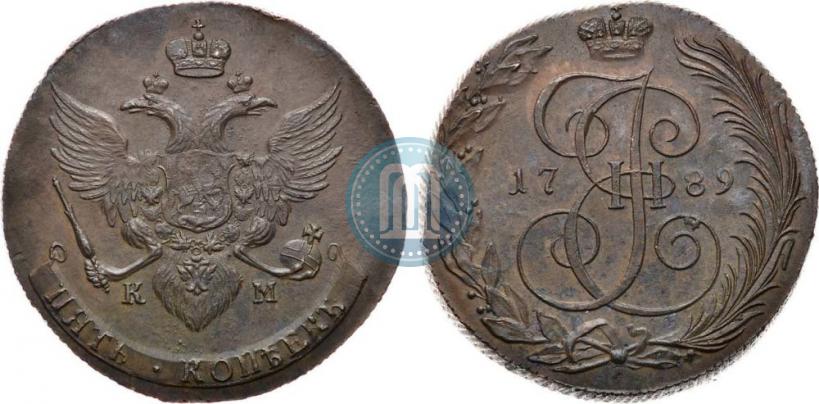 Фото 5 копеек 1789 года КМ 