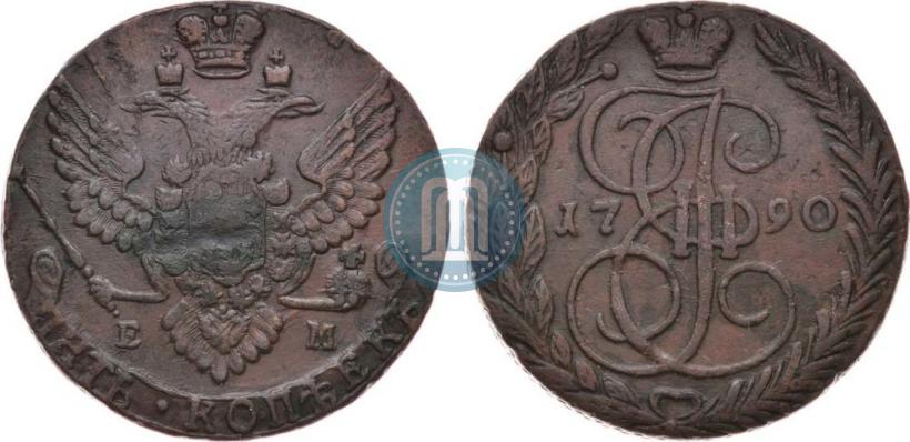 Picture 5 kopecks 1790 year ЕМ 