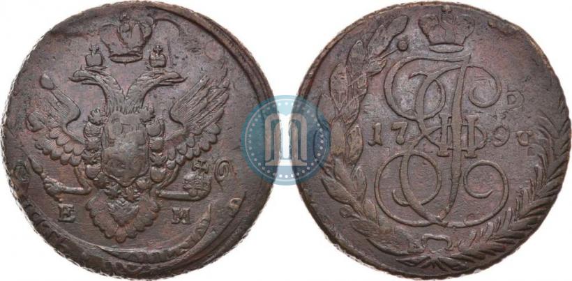 Фото 5 копеек 1796 года ЕМ "Павловский перечекан"