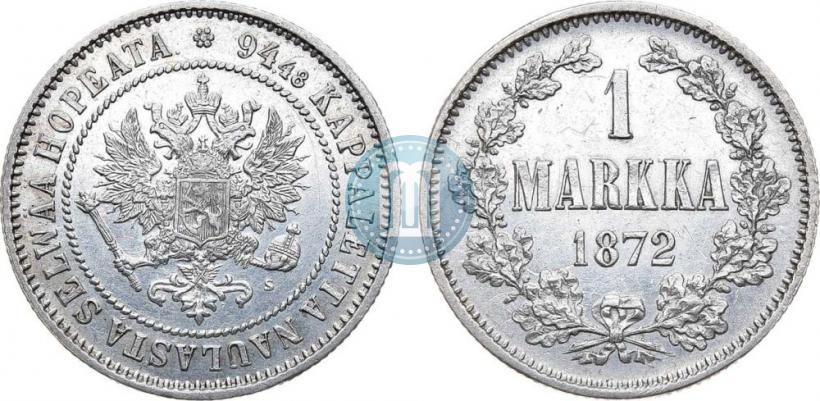 Picture 1 markka 1872 year S 