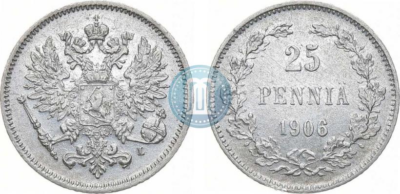 Picture 25 pennia 1906 year L 