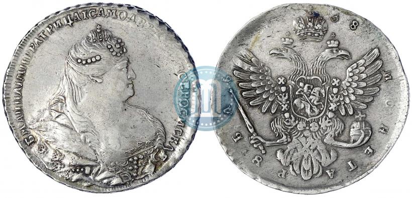 Фото 1 рубль 1738 года  "Московский тип"